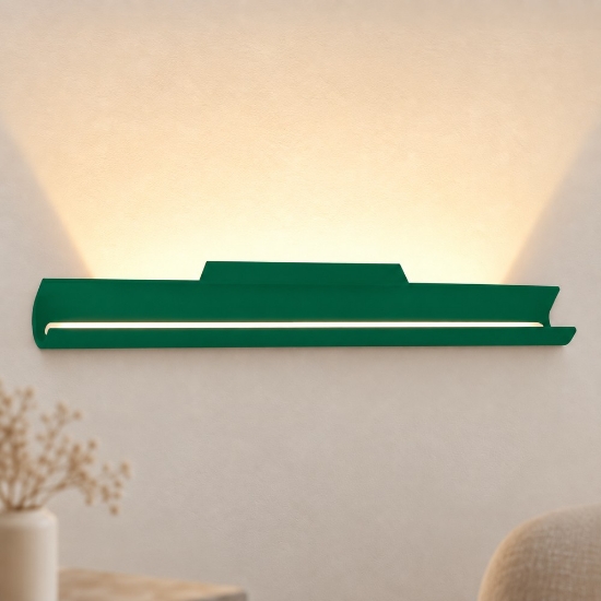 Applique da parete moderno per soggiorno verde bosco led 28w cct 3000k 4000k