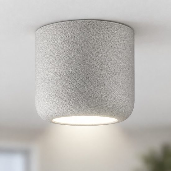 Faretto moderno da soffitto per bagno grigio perla led 10w cct 3000k 4000k ip44