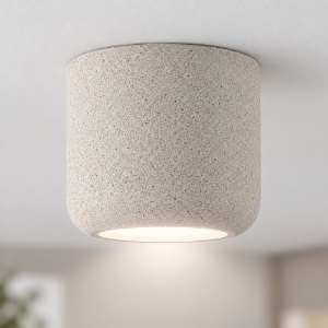Faretto moderno da soffitto effetto muro tondo led 10w cct 3000k 4000k ip44