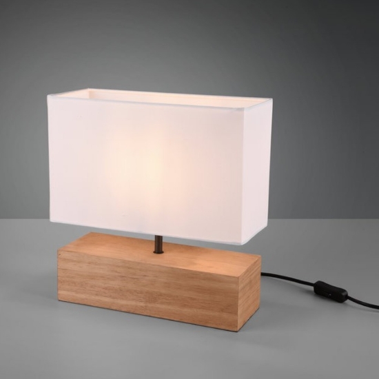 Lampada per como' camera da letto bianca legno