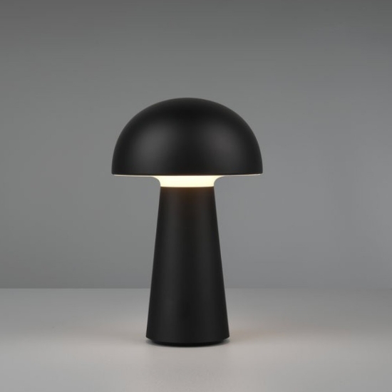 Lampada fungo pre tavolino da esterno led 3000k ip44 ricaricabile nera