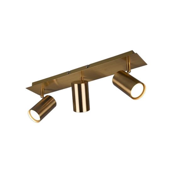 Plafoniera da soffitto con faretti ottone antico gu10