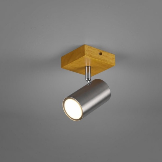 Faretto led da soffitto gu10 orientabile legno