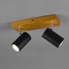 Plafoniera con faretti neri orientabili gu10