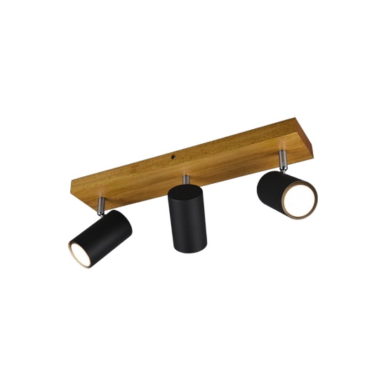 Faretto spot orientabili gu10 cilindrico nero opaco legno da soffitto
