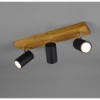 Faretto spot orientabili gu10 cilindrico nero opaco legno da soffitto