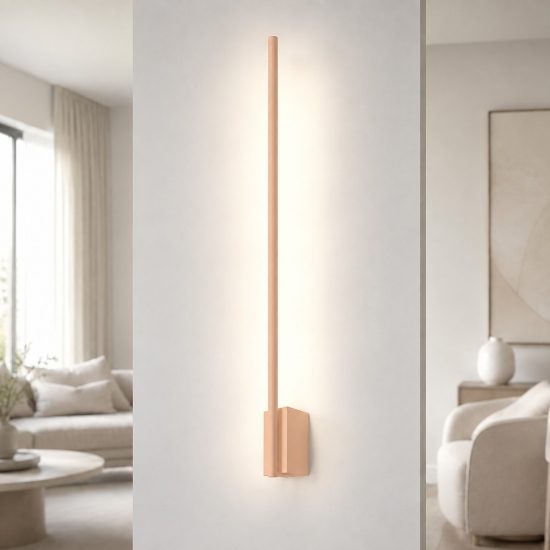 Applique moderna bacchetta pesca luce indiretta led 12w cct 3000k 4500k 6500k