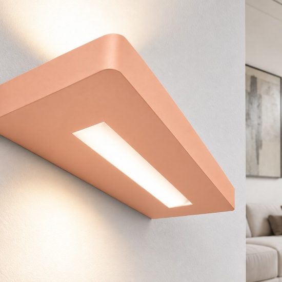 Applique pesca led 28w cct 3000k 4000k luce biemissione 30 cm moderna per interno