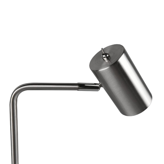 Lampada da scrivania per ufficio cilindro orientabile nichel opaco
