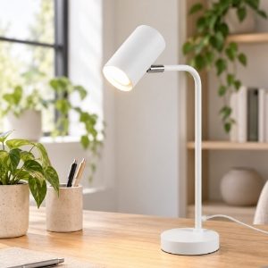 Lampada da scrivania moderna cilindrica bianco