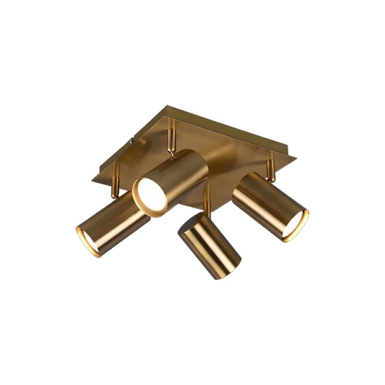 Plafoniera moderna per ingresso ottone antico spot orientabili
