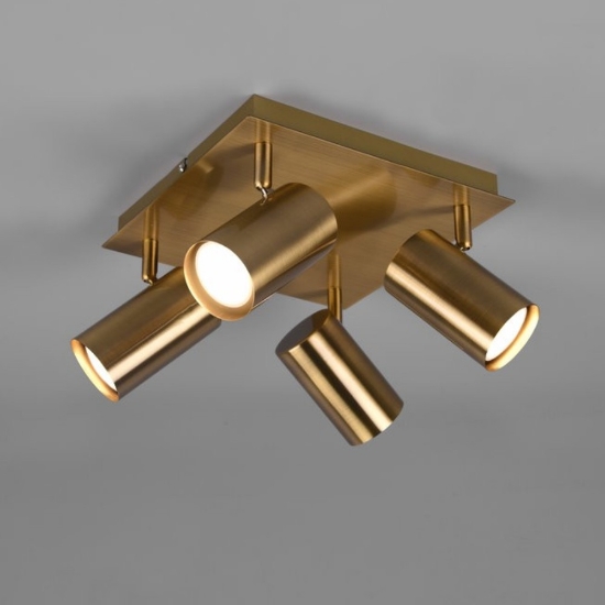 Plafoniera moderna per ingresso ottone antico spot orientabili