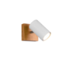 Applique per comodino camera da letto bianco e legno gu10
