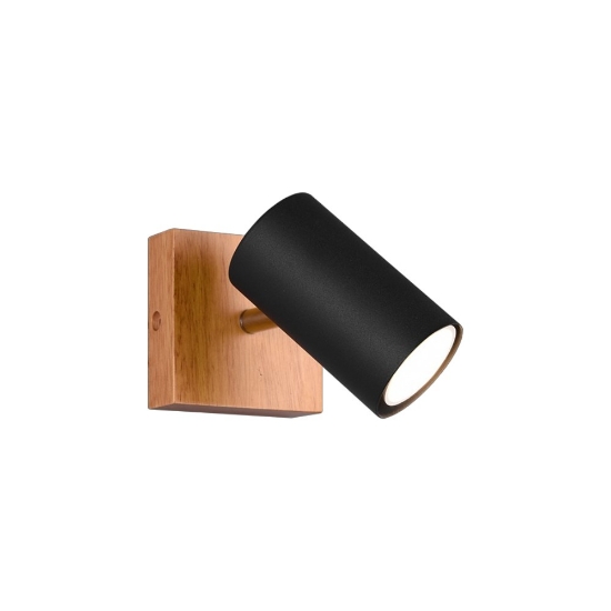 Applique per comodino camera da letto cilindro da nero