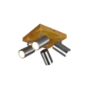 Plafoniera moderno nichel opaco legno 4 spot orientabili