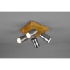 Plafoniera moderno nichel opaco legno 4 spot orientabili