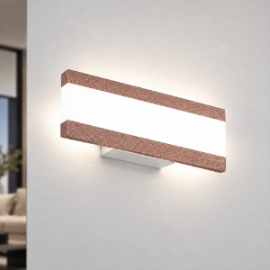 Applique led 14w cct 3000k 4000k moderna da parete oro rosato