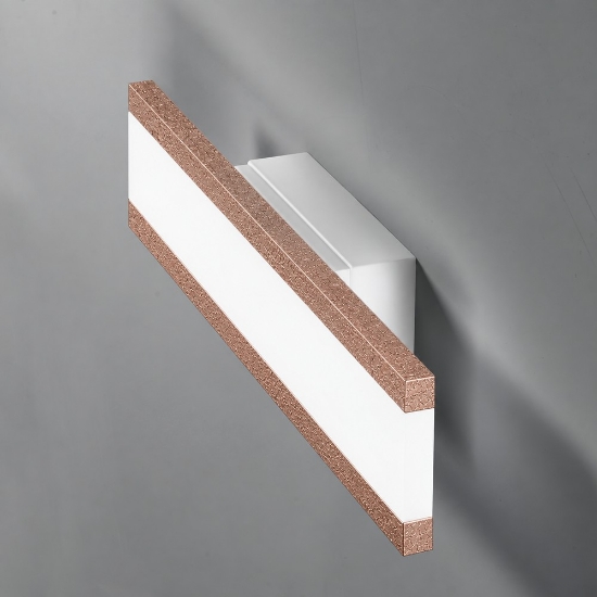 Applique led 14w cct 3000k 4000k moderna da parete oro rosato