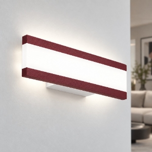 Applique led 14w cct 3000k 4000k da parete moderna bordeaux 28cm