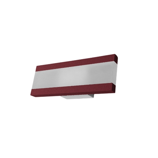 Applique led 14w cct 3000k 4000k da parete moderna bordeaux 28cm