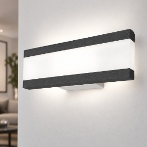 Applique moderno antracite da parete led 14w cct 3000k 4000k 28cm