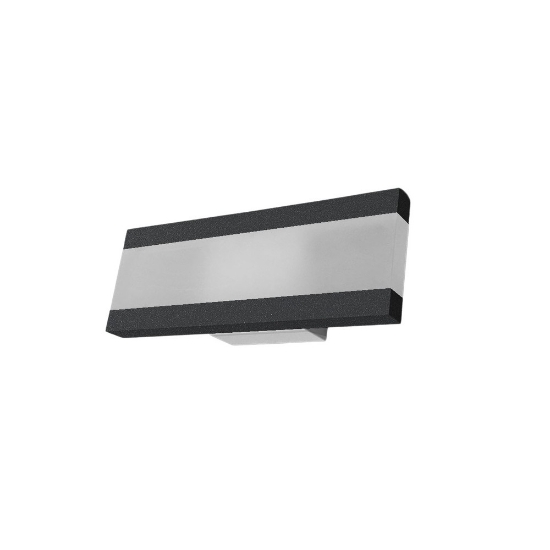 Applique moderno antracite da parete led 14w cct 3000k 4000k 28cm