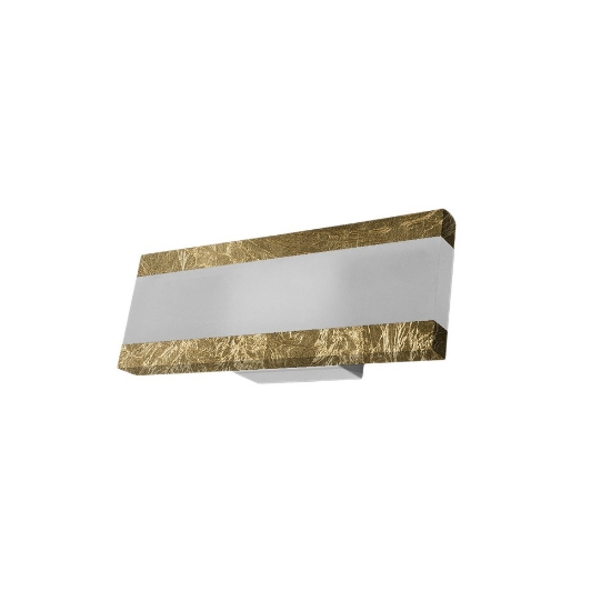 Applique led 14w cct 3000k 4000k moderna da parete foglia oro
