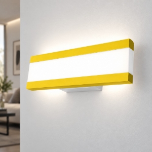 Applique led 14w cct 3000k 4000k moderna da parete giallo girasole 28cm