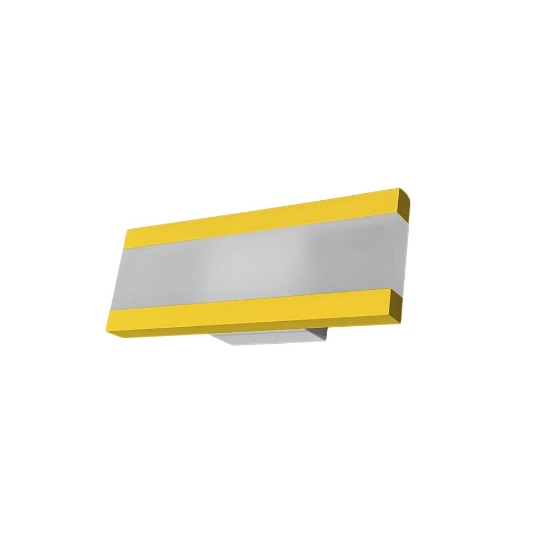 Applique led 14w cct 3000k 4000k moderna da parete giallo girasole 28cm