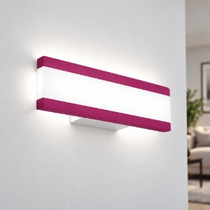 Applique led 14w cct 3000k 4000k moderna da parete magenta 28cm