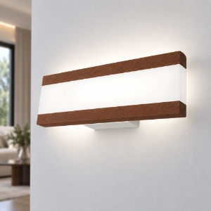 Applique led 14w cct 3000k 4000k moderna da parete rame opaco 28cm