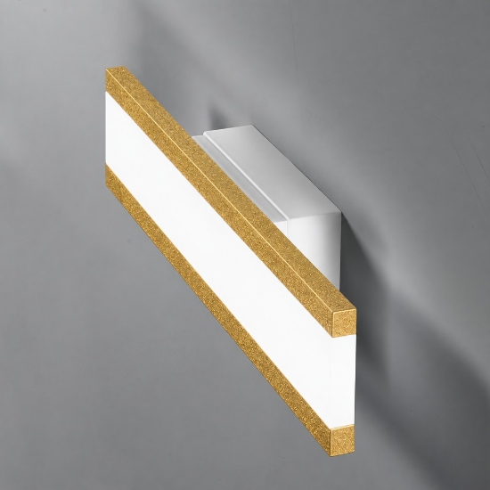 Applique da parete led 14w cct 3000k 4000k 28cm moderna oro opaco