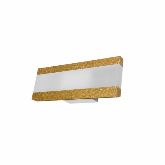 Applique da parete led 14w cct 3000k 4000k 28cm moderna oro opaco
