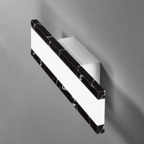 Applique moderna marmo nero led 14w cct 3000k 4000k