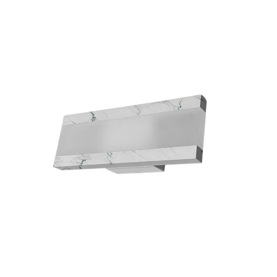 Applique da parete led 14w cct 3000k 4000k moderna marmo bianco 28cm