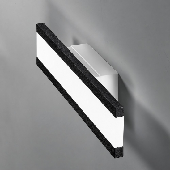 Applique moderna nera led 14w cct 3000k 4000k 28cm