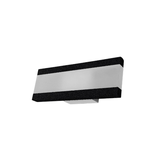 Applique moderna nera led 14w cct 3000k 4000k 28cm