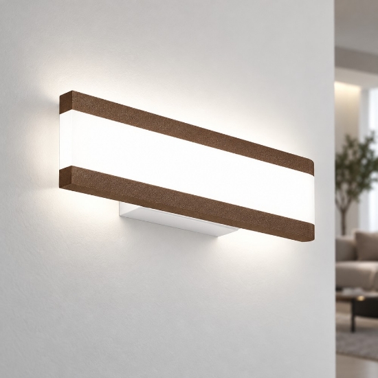 Applique led 14w cct 3000k 4000k moderna da parete ruggine