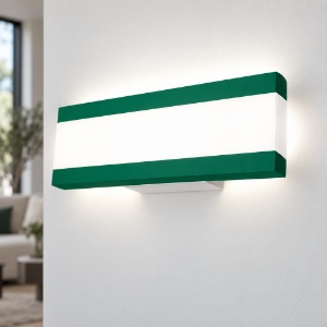 Applique da parete moderna verde bosco led 14w cct 3000k 4000k 28cm