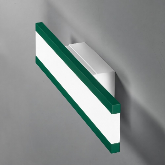 Applique da parete moderna verde bosco led 14w cct 3000k 4000k 28cm