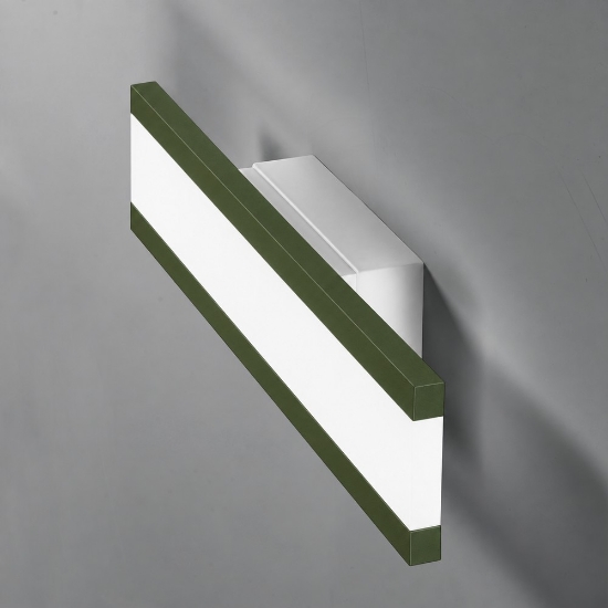 Applique led 14w cct 3000k 4000k 28cm da parete moderna verde oliva