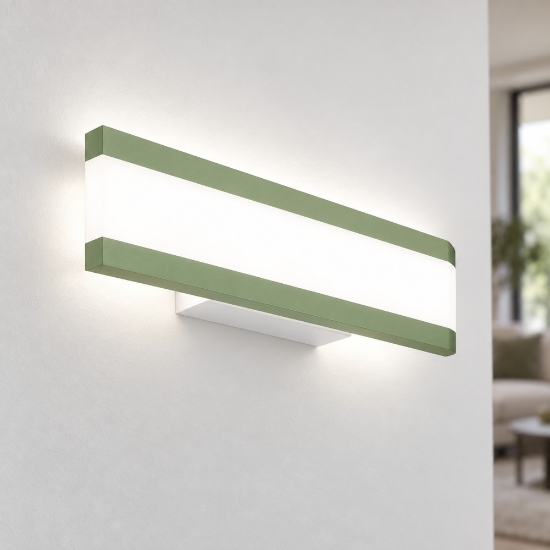 Applique da parete led 14w cct 3000k 4000k moderna verde salvia