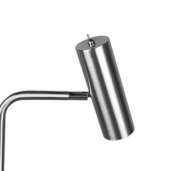 Lampada da terra moderna nichel opaco per salotto