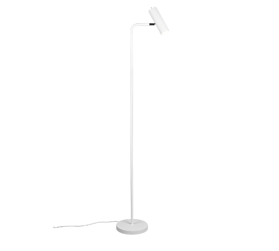 Piantana lampada da terra bianco opaco luce orientabile da luttura