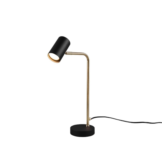 Lampada da scrivania orientabile per studio o ufficio ottone nero