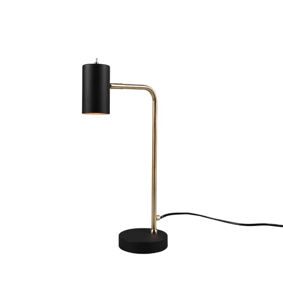 Lampada da scrivania orientabile per studio o ufficio ottone nero