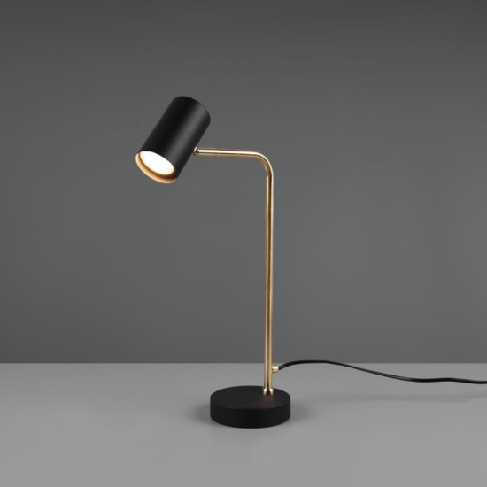 Lampada da scrivania orientabile per studio o ufficio ottone nero