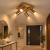 Plafoniera moderna per ingresso ottone antico spot orientabili