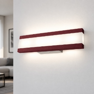 Applique led 22w cct 3000k 4000k da parete moderna bordeaux per ingresso