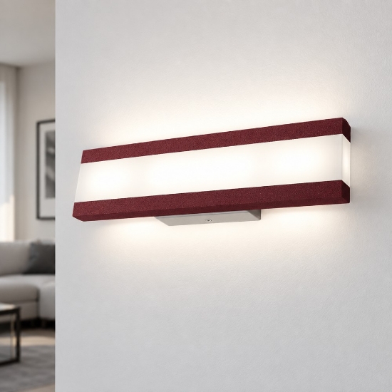 Applique led 22w cct 3000k 4000k da parete moderna bordeaux per ingresso